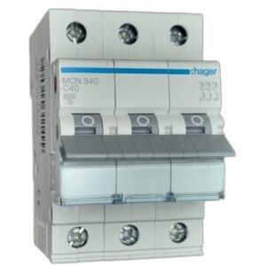 Siguranta automata 3P, 40A, 6kA, curba C Hager MCN340
