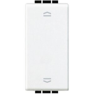 Intrerupator jaluzele 16A 1 modul Living Light Bticino N4027 / N4027N, alb