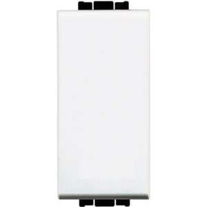 Buton dublu cu revenire 10A 1 modul Living Light Bticino N4036 / N4036N, alb