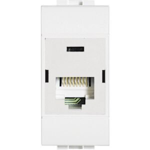 Priza date RJ45 1 modul UTP cat. 5E Living Light Bticino N4262C5E, alb