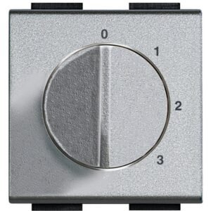 Selector rotativ 4 pozitii Bticino Living Light NT4016, argintiu