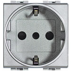 Priza 2P+T 16A Bticino Living Light NT4140, argintiu