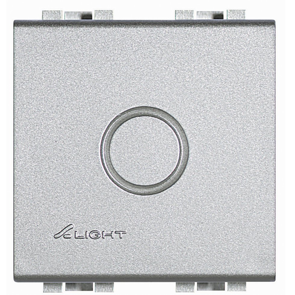 Tasta falsa 2M cu predecupare Bticino Living Light NT4951, argintiu