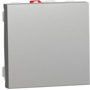 Intrerupator cap scara 10A 2 module Schneider Noua Unica NU320330, aluminiu
