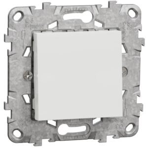 Intrerupator simplu 10A cu suport fixare si gheare Schneider Noua Unica NU520118Z, alb