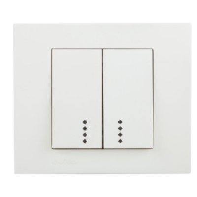 Comutator cu Led ST Grano Nat Ovivo OV00013, 16A, 250V, alb, IP20
