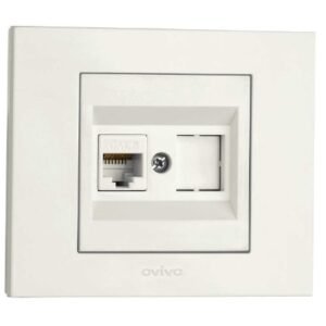 Priza Date (CAT6) ST Grano Ovivo OV00035, 16A, 250V, IP20, Nat alb