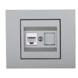 Priza Date (CAT6) ST Grano Met Ovivo OV00135, 16A, 240V, IP20, argintiu