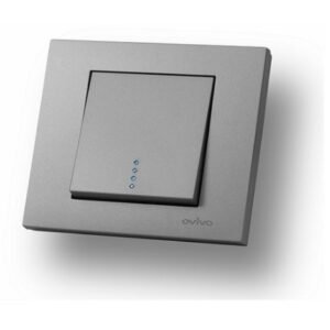Intrerupator cu Led ST Grano Met Ovivo OV00162, 10A, 250V, IP20, fumuriu