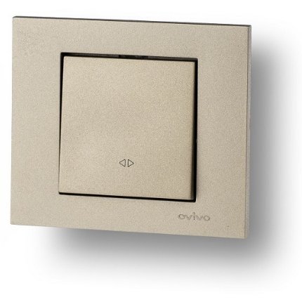 Intrerupator Cruce ST Grano Met Ovivo OV00208, 10A, 250V, IP20, titan