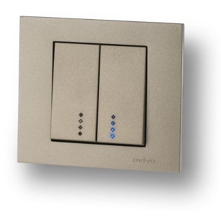 Comutator cu Led ST Grano Met Ovivo OV00213, 10A, 250V, titan, IP20