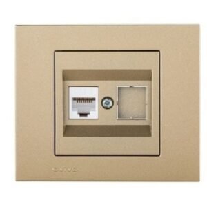Priza Date (CAT6) ST Grano Met Ovivo OV00235, 10A, 250V, IP20, titan