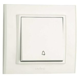 Intrerupator Sonerie ST Mina Ovivo OV00424, 10A, 250V, IP20, natural alb