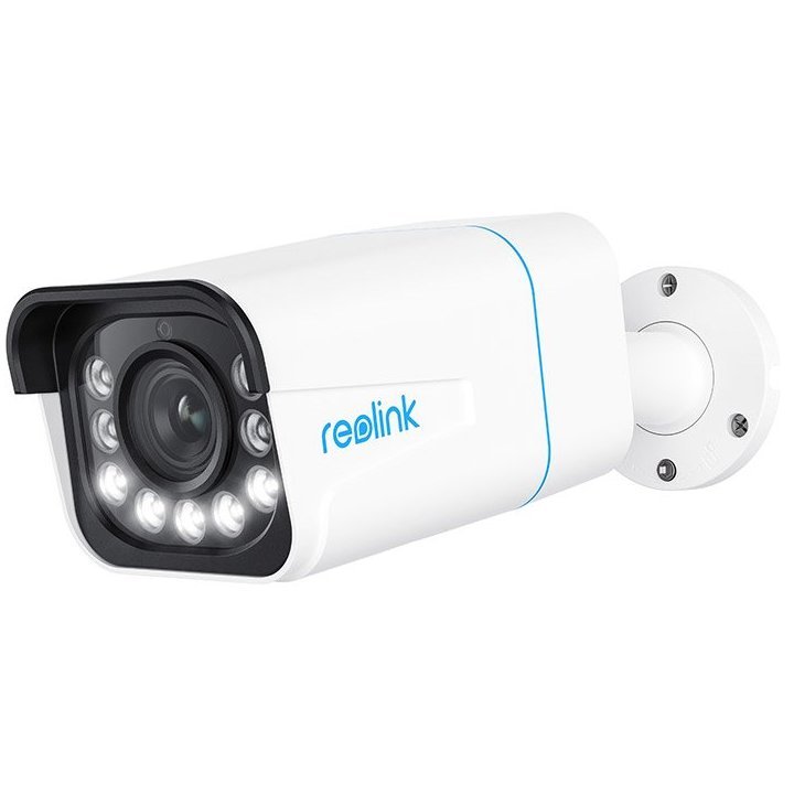 Camera supraveghere exterior IP Reolink P430, 4K, IR 30 m, color noaptea 30 m, 2.7 – 13.5 mm, motorizat, slot card, microfon, sirena, detectie oameni