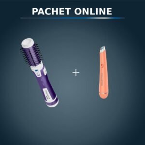 Pachet PROMO Perie rotativă Rowenta Brush Activ’ Volume&Shine 2 CF9530F0 & Aparat de masaj anti-oboseala pentru ochi Rowenta My Beauty Routine LV2010
