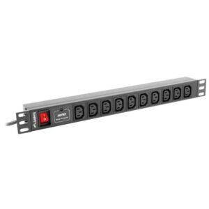 Unitate alimentare PDU 19″, 10 prize ng LANBERG PDU-10I-0200-IEC-BK