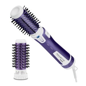 Perie rotativă Rowenta Brush Activ’ Volume&Shine 2 CF9530F0  1000W  2 setări de temperatură si viteză  ionizare  2 perii   înveliş ceramic  mov