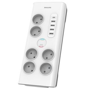 Prelungitor Surge Protector 6 PRIZE 2M 5 X USB PHILIPS PH-SPN7060WA