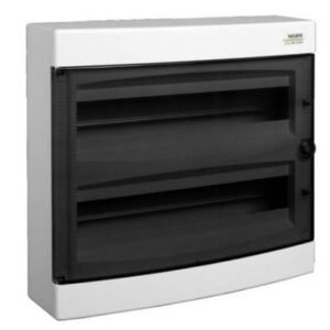 Cofret de distributie din plastic, montare aparenta , usa tranparenta, IP40, PNS 24(2×12) module Noark ( 101500 )