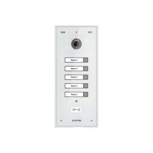 Videointerfon de exterior Electra VPH.05S03.ELWTL , 5 familii, montaj aparent, 4 fire, RFID, alb
