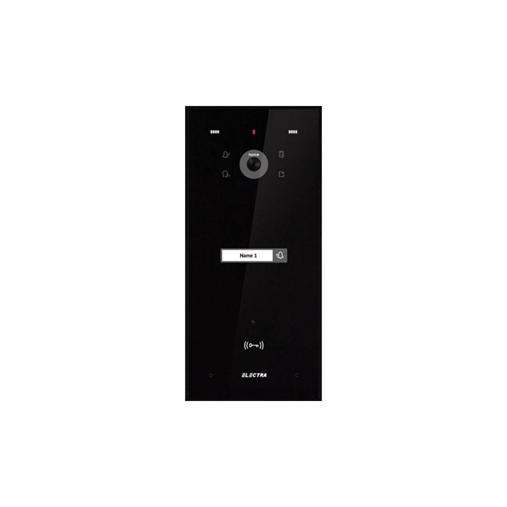 Videointerfon de exterior Electra VPH.01F03.ELBTL, 1 familie, negru, montaj ingropat