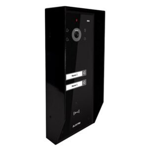 Post exterior videointerfon Electra VPH.02SC3.ELBTL, 2 familii, aparent, protectie ploaie, negru