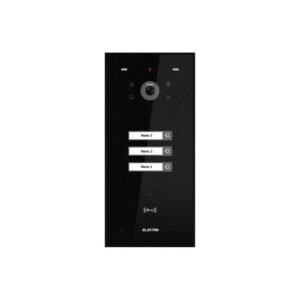 Videointerfon de exterior Electra VPH.03F03.ELBTL, 3 familii, montaj ingropat, IP44, negru