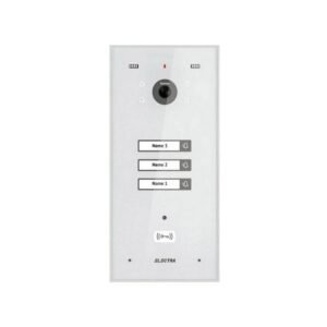 Videointerfon de exterior Electra VPH.03F03.ELWTL, 3 familii, montaj ingropat, IP44, alb