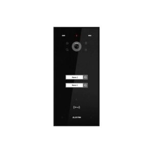 Videointerfon de exterior Electra VPH.02F03.ELBTL, 2 familii, montaj aparent, negru