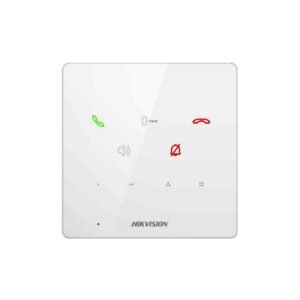 Post interfon interior IP Hikvision DS-KH6000-E1/WH, 9 butoane, touchscreen, PoE, alb