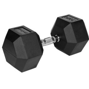 Gantera Dumbbell Hex Fonta Cauciucata 30KG Rebel Active RBA-2325-30