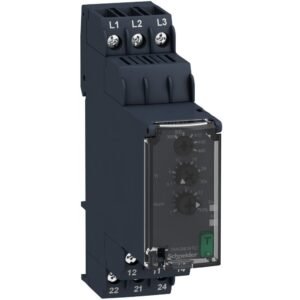 Releu Zelio Control RM22 pentru controlul fazei – 2CO – 380 la 480Vca Schneider RM22TA33