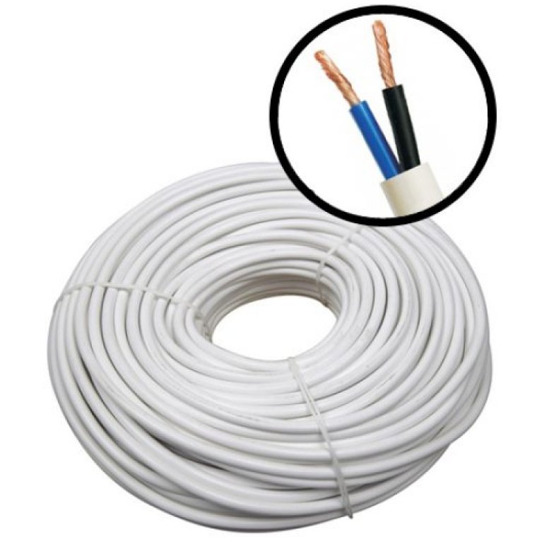 Rola 100m cablu electric litat (multifilar) de cupru MYYM / H05VV-F 2×0.75