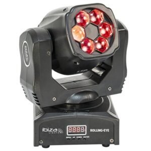 Moving head 6X12W RGBW Ibiza Light ROLLING-EYE