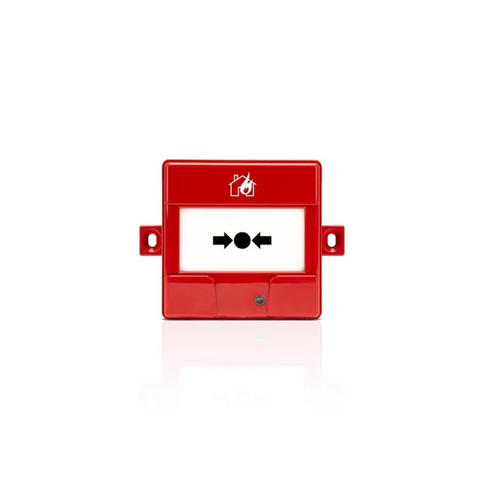 Buton incendiu exterior conventional SATEL ROP-111, cu LED, resetabil, compatibil centrale CSP
