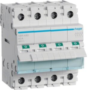 Separator modular 4P 80A 400V 4 module Hager SBN480