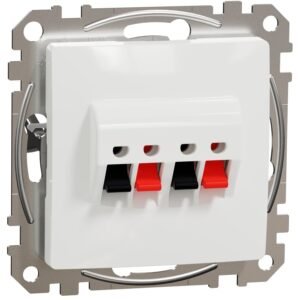 Priza pentru difuzoare dubla, Schneider, SDD111411, Sedna Design, alb