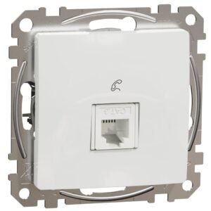 Priza telefon RJ11, Schneider, SDD111491, Sedna Design, alb