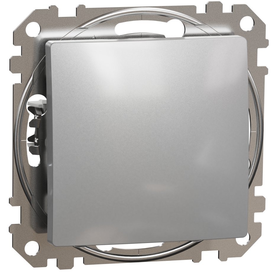 Intrerupator simplu 10AX, Schneider,SDD113101, Sedna Design, aluminiu