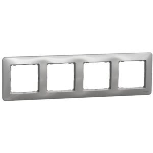 Rama 4 posturi, Schneider, SDD313804, Sedna Design, aluminiu