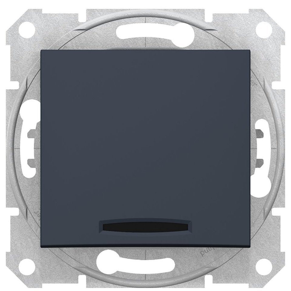 Intrerupator simplu 10AX cu indicator luminos Schneider Sedna SDN1400170, grafit