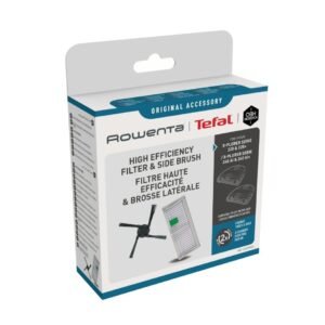 Kit Rowenta ZR294002 cu filtru de inalta performanta si perie laterala  compatibil cu aspiratoarele robot Rowenta X-Plorer 220  220+  240 AI  240 AI+