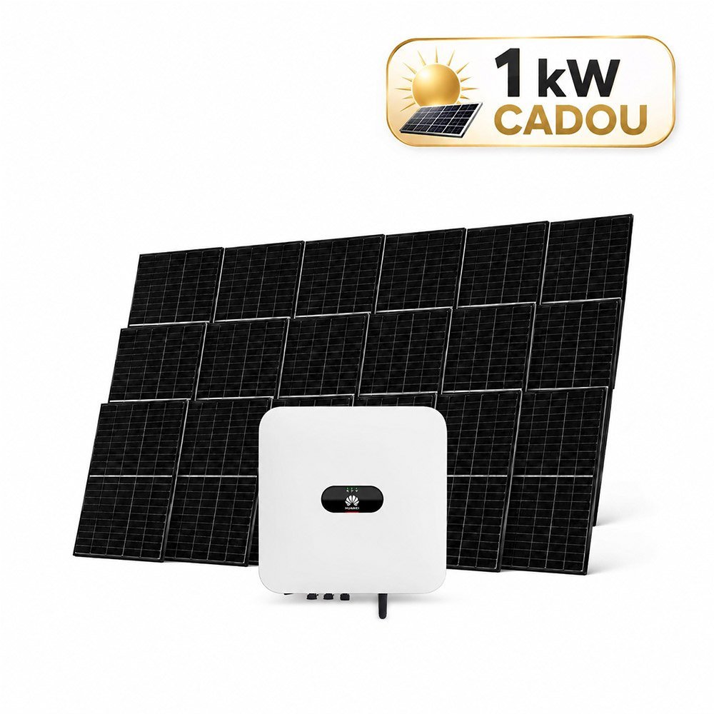 Sistem fotovoltaic 5kW (4 + 1 kW CADOU), invertor monofazat hibrid si 11 panouri Canadian Solar N-Type TOPCon, monocristalin, 460 Wp, 144 celule, rama neagra