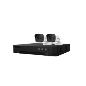 Sistem supraveghere exterior basic HikVision, 2 camere, 5 MP, IR 30 m, 2.8 mm, microfon