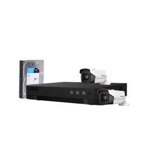 Sistem supraveghere exterior cu HDD 1TB HikVision, 2 camere, 5 MP, IR 80 m, 3.6 mm