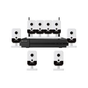 Sistem supraveghere interior IP WiFi Hikvision HW-8C4MP-10M, 8 camere, 4 MP, IR 10 m, 2.8 mm, microfon, PoE