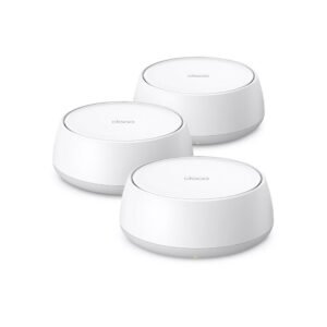Sistem mesh dual band TP-Link Deco BE25, WiFi 7, 2.5Gbps, 3600 Mbps, AI Mesh, Mu-Mimo, 3 bucati