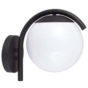 Lampa perete cu soclu E27 IP44 – negru mat V-TAC SKU-10420