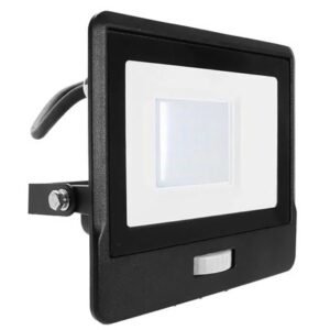 Reflector LED SMD 30W 6400K IP65 cu senzor miscare – negru V-TAC SKU-20288