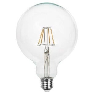 Bec E27 G125 cu filament LED 6W 3000K V-TAC SKU-214304